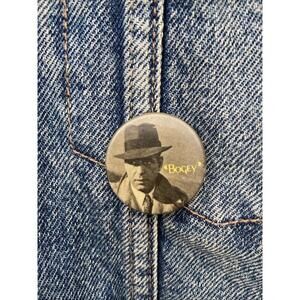 Bogey Pinback Vintage Button Badge Old Hollywood Movies Pin 80s Retro #091